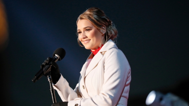 Gabby Barretts delivering Carols and Candlelight for Christmas